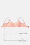 Zivame True Curv Double Layered Non Wired 3/4th Coverage Sag Lift Bra - Peach Pearl — thumbnail 8